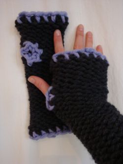 Ročno pletene rokavice brez prstov